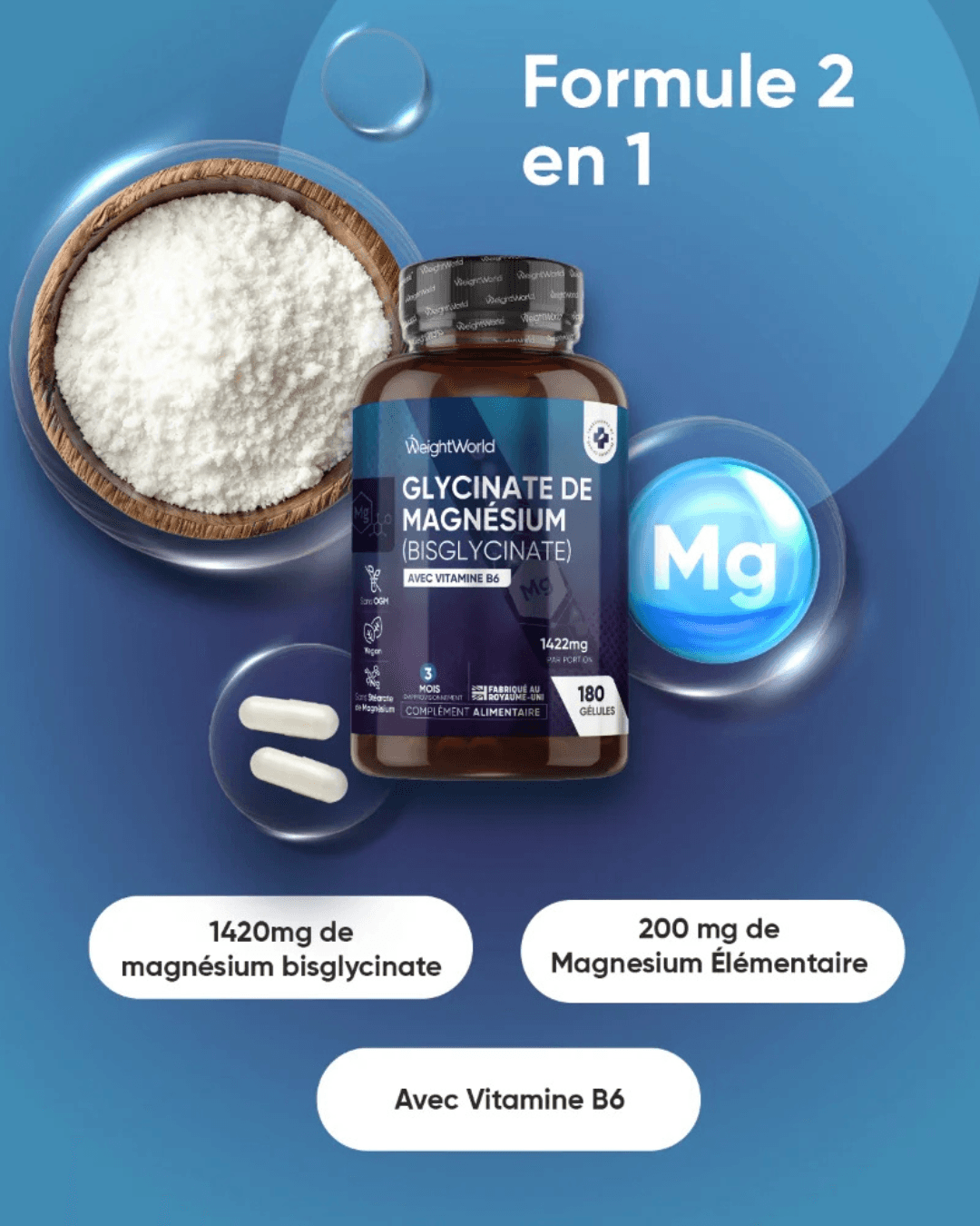Magnesium Bisglycinate – High Absorption Supplement | WeightWorld thumbnail 2
