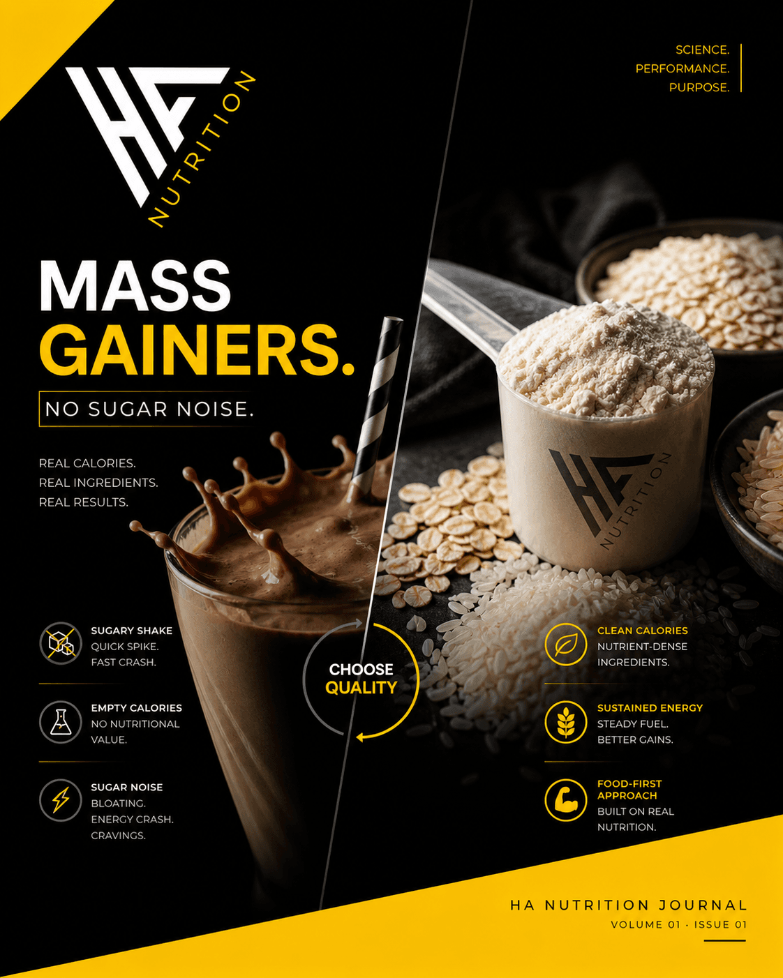 Why HA Nutrition Does Not Sell Mass Gainers — Nutrition choices