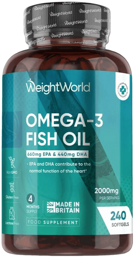 Flacon original WeightWorld Oméga-3 Fish Oil, 240 capsules