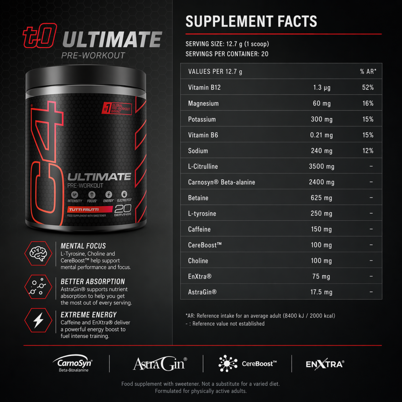 Tutti Frutti C4 Ultimate 500g Cellucor — image 3