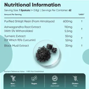 Résine de Shilajit avec Ashwagandha 50 g | WeightWorld thumbnail 2