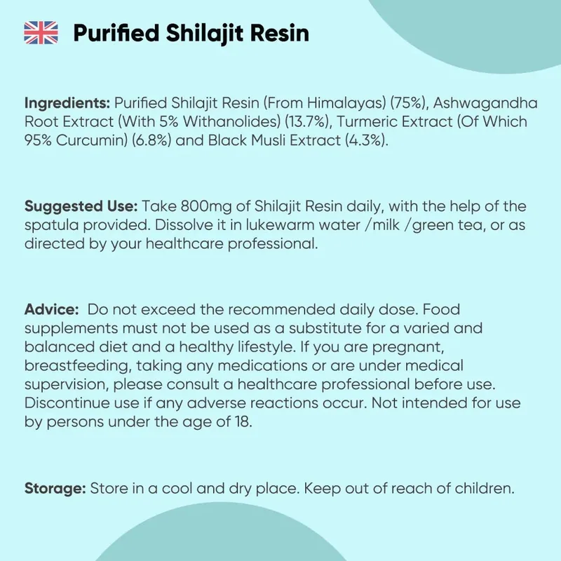 Résine de Shilajit avec Ashwagandha 50 g | WeightWorld — image 4