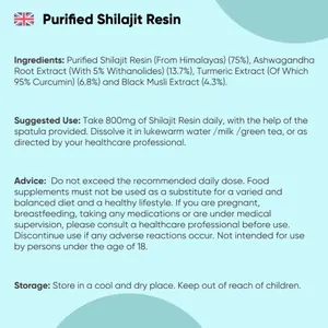 Résine de Shilajit avec Ashwagandha 50 g | WeightWorld thumbnail 4