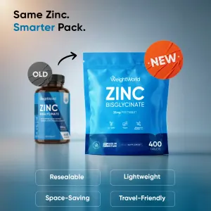 Zinc Bisglycinate 25 mg – 400 comprimés | WeightWorld thumbnail 7