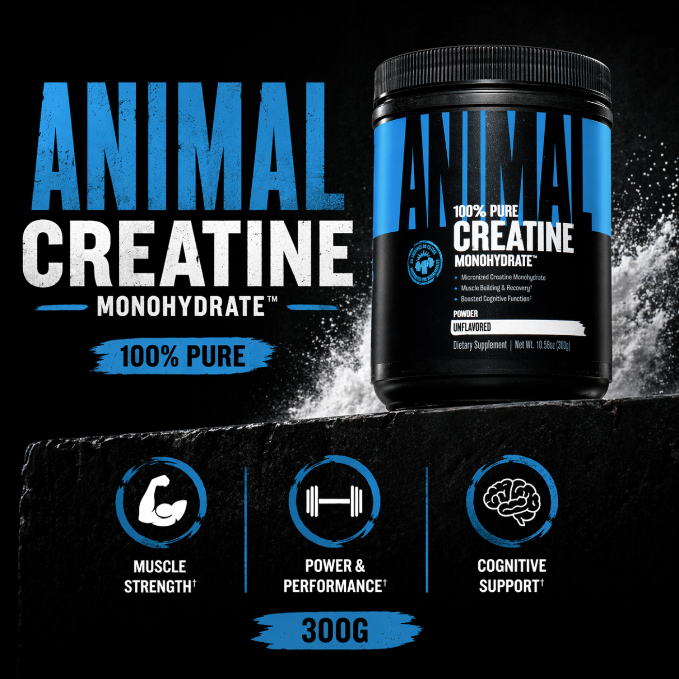 Unflavoured 300g Creatine Animal — image 2
