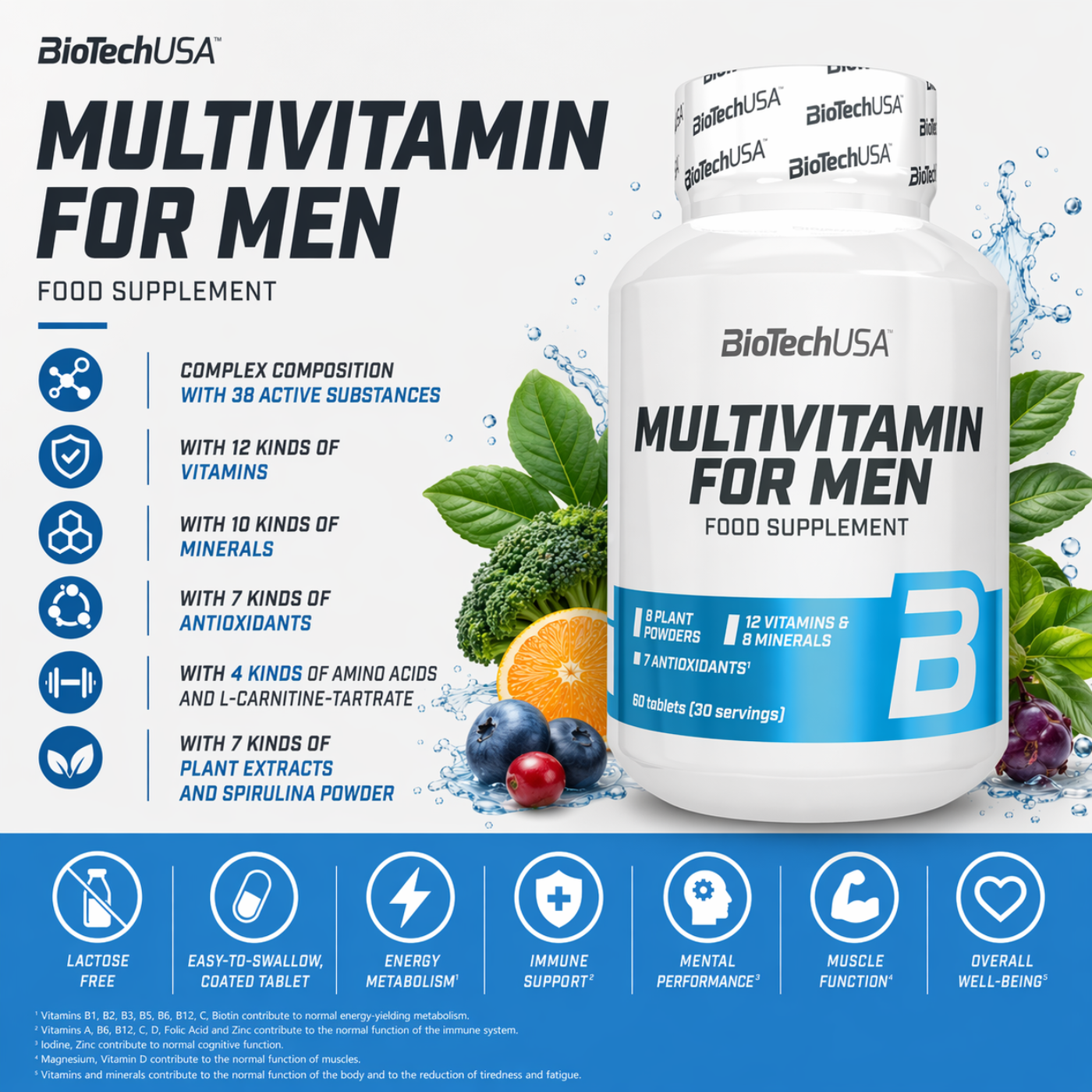 Multivitamin For Men Biotechusa — image 2