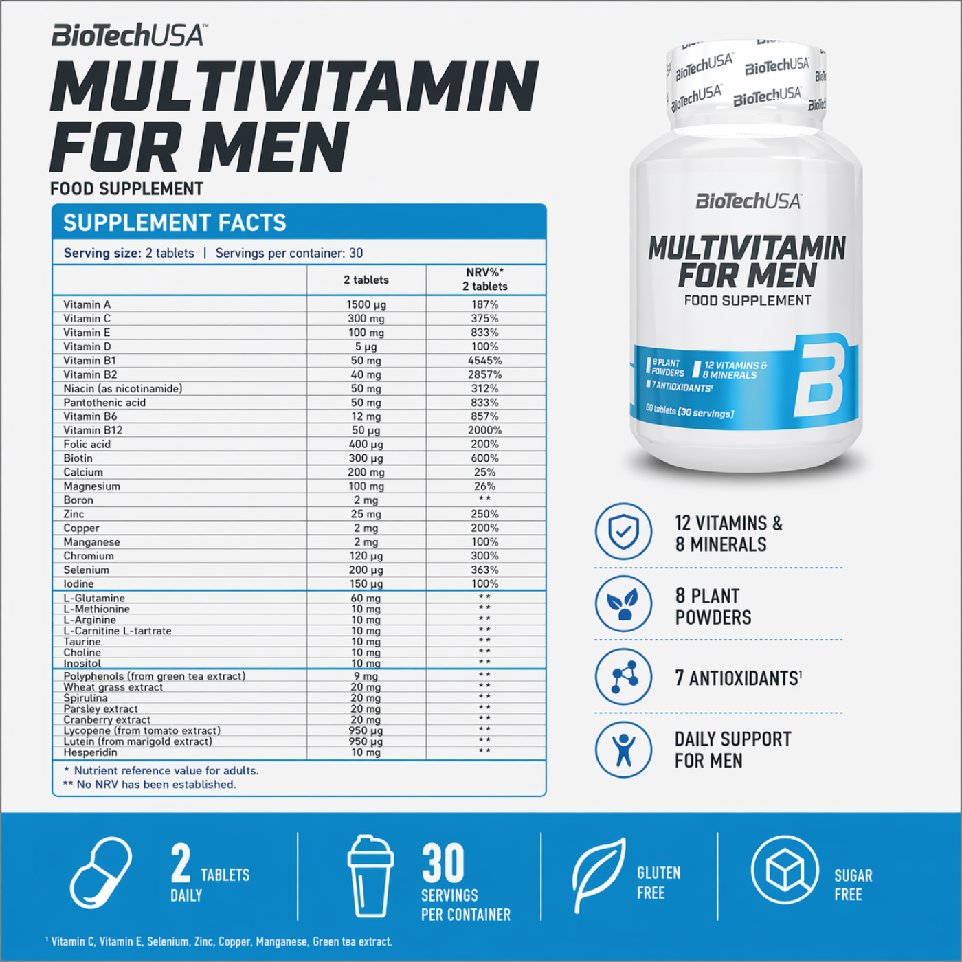 Multivitamin For Men Biotechusa — image 3
