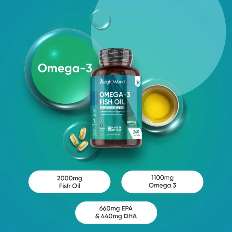 Omega 3 Fish Oil Capsules – Heart & Brain Support | WeightWorld — image 3
