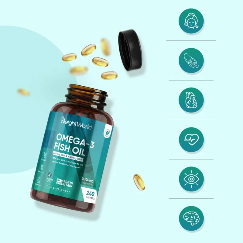 Omega 3 Fish Oil Capsules – Heart & Brain Support | WeightWorld — image 5