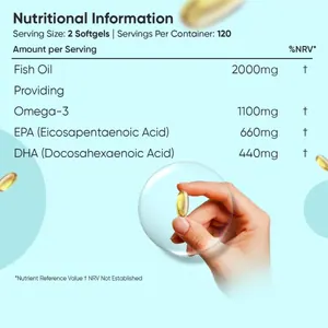 Omega 3 Fish Oil Capsules – Heart & Brain Support | WeightWorld thumbnail 7