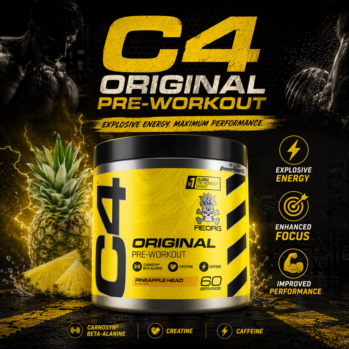 Pineapple Head C4 Gold Cellucor — image 2
