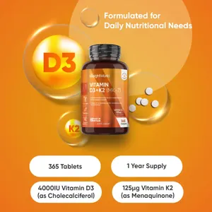 Vitamin D3 K2 MK-7 Supplement – Bones & Heart Health thumbnail 2