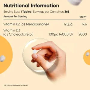 Vitamin D3 K2 MK-7 Supplement – Bones & Heart Health thumbnail 5
