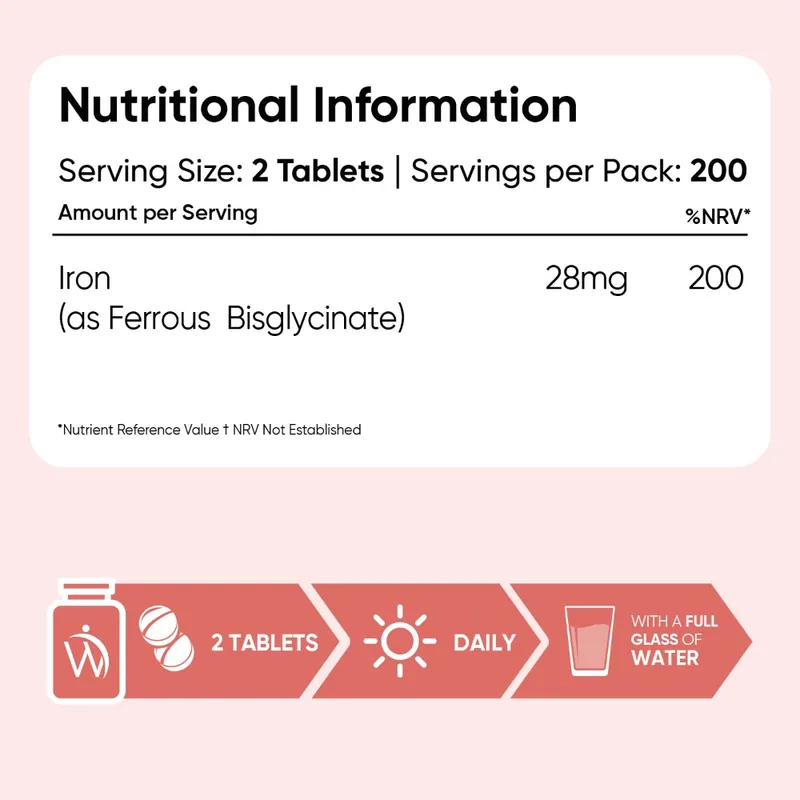 Fer bisglycinate — 400 comprimés | WeightWorld — image 3
