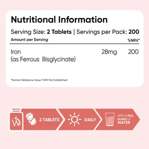 Fer bisglycinate — 400 comprimés | WeightWorld thumbnail 3
