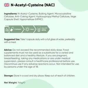 NAC N-acétyl-cystéine 600 mg — 180 gélules | WeightWorld thumbnail 4