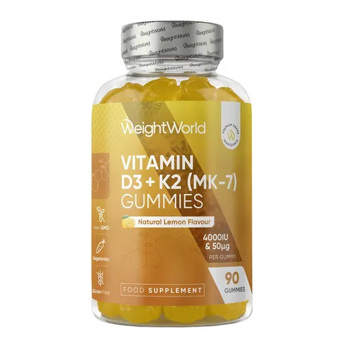 Vitamine D3 + K2 MK-7 — 90 gummies | WeightWorld
