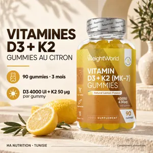 Vitamine D3 + K2 MK-7 — 90 gummies | WeightWorld thumbnail 2