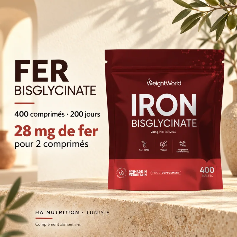 Fer bisglycinate — 400 comprimés | WeightWorld — image 2
