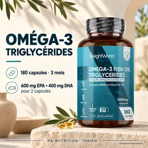 Oméga-3 triglycérides — 180 capsules molles | WeightWorld thumbnail 2