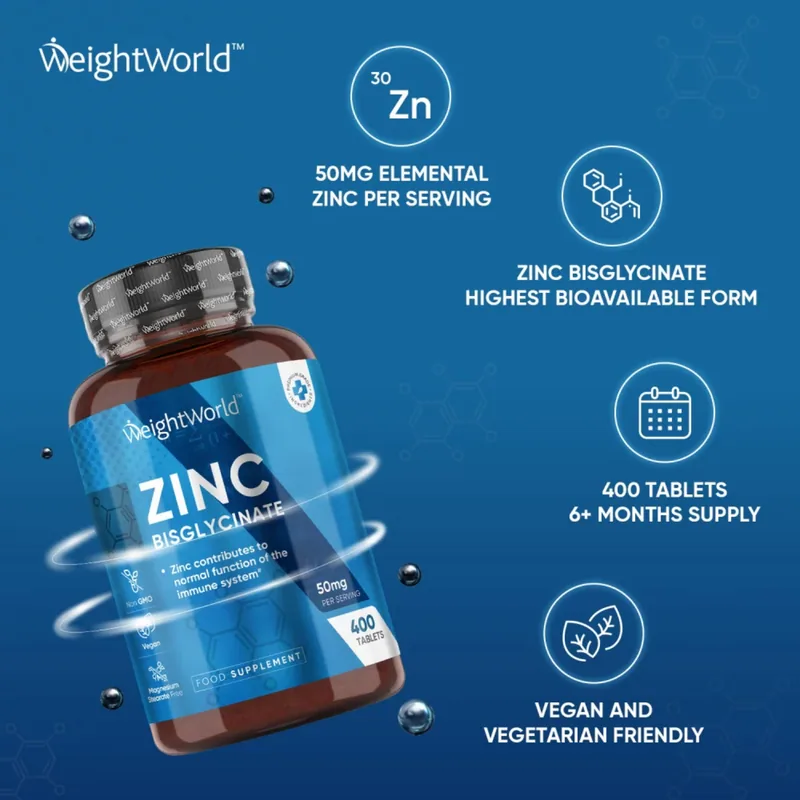 Zinc Bisglycinate 50mg – High Absorption Zinc Supplement | WeightWorld — image 4